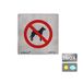 Normaluz RD727024 zelfklevend bord voor honden, roestvrij staal, zelfklevend, 0,8 mm, 12 x 12 cm