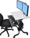 Ergotron WorkFit-C, Dual Sit-Stand Noir, Gris Chariot multimédia à écran plat
