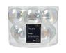 Boule de Noël verre d6 cm trnsp/irs 10 pièces