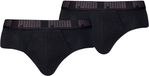 Puma Heren slips 2-pak- Everyday Brief - Katoenen heren slips met elastische band - Zwart / L