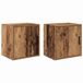 vidaXL Garage wandkasten, 2 stuks, bewerkt hout, oud hout