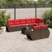 Prolenta Maison Exclusive - Ensemble de salon de jardin 9 pièces avec coussins, marron, polyrotin