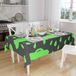 Bonamaison Tafelkleed, Anti-Mold, Sneldrogend, Waterdicht, 100% Polyester Tafellaken, Neon groene rook, 140 x 160 Cm