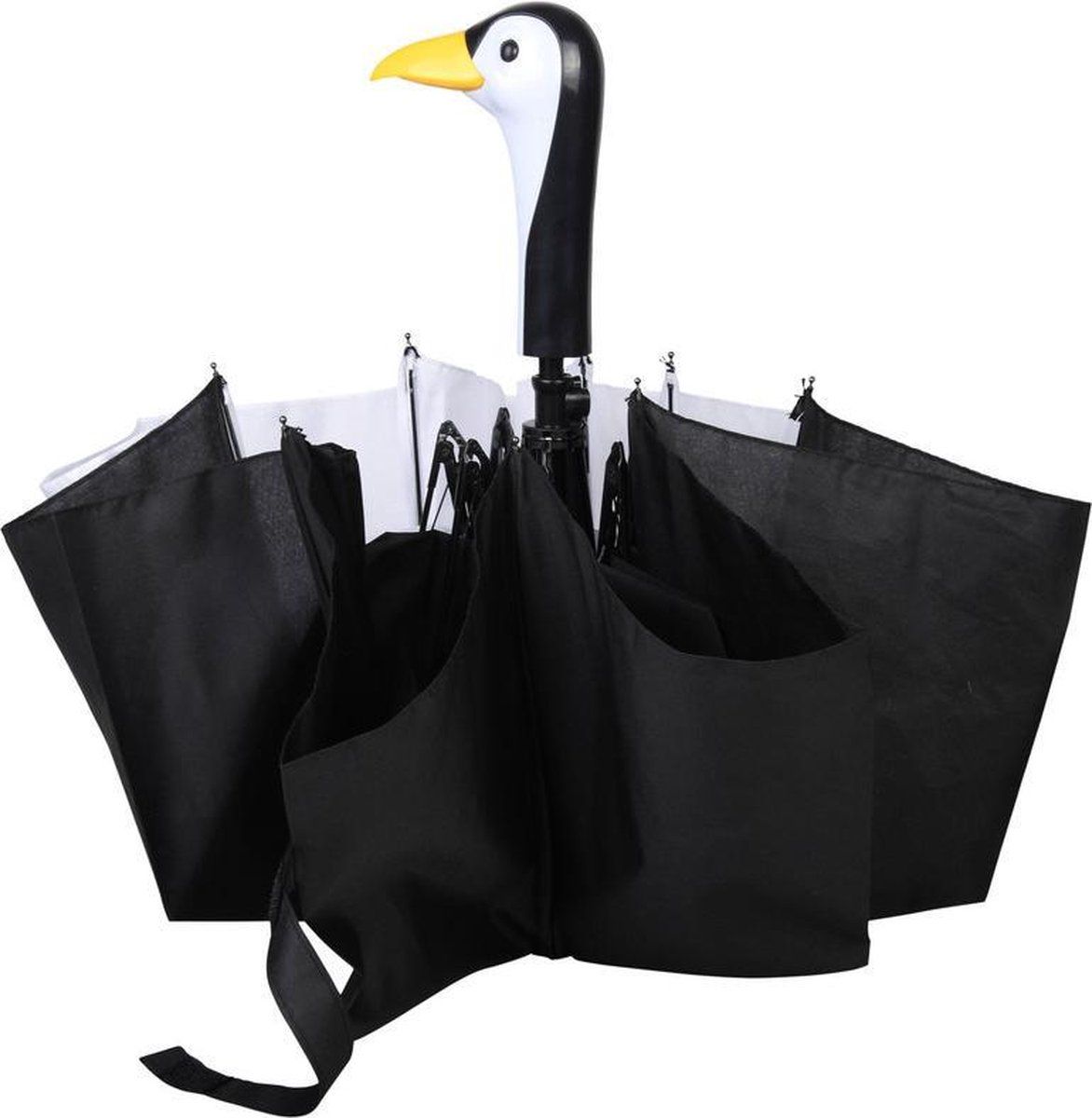 Esschert Design Zwart/wit opvouwbare pinguïn paraplu