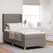 Maison Exclusive - Lit boxspring avec éclairage LED, couleur taupe, 90 x 190 cm, rembourré