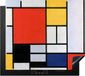 Merkloos KitchenYeah® Inductie beschermer 59x52 cm - Kunst - Mondriaan - Oude meesters