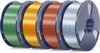 PLA PLUS Filament - Filament pour imprimante 3D - 4KG - Filament PLA+ SOIE Brillant 1,75 mm - Surface lisse et soyeuse - 1 KG par bobine - 4 bobines