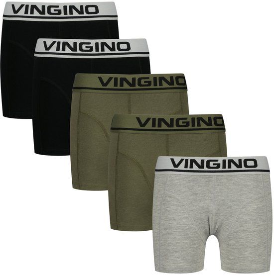 Vingino Boys Boxer 5pack Ondergoed & Nachtkleding Jongens - Grijs - Maat 146/152
