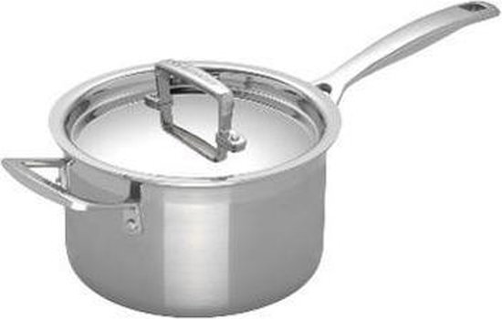 Le Creuset Magnetik Steelpan met Deksel 16 cm