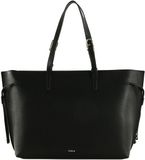 FURLA Leren schoudertas shopper Ava Tote With Zip Nero + Nero int zwart