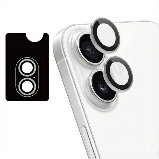 imoshion Camera Lens Protector - Geschikt voor Apple iPhone 17 / 16 Plus / 16 - 2 Pack - Wit