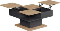 Vicco Movira Salontafel – 80 x 45 cm met opbergvakken Antraciet