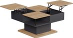 Vicco Movira Salontafel – 80 x 45 cm met opbergvakken Antraciet