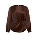 VERO MODA CURVE top Plus Size - bruin