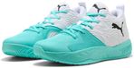 Puma Unisex Court Pro 3 Mid Basketbalschoenen 313830-04 White/Black/Elektro Aqua