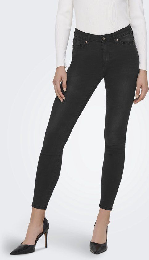 ONLY ONLWAUW MID SK BJ1097 Skinny Jeans - Zwart - Dames