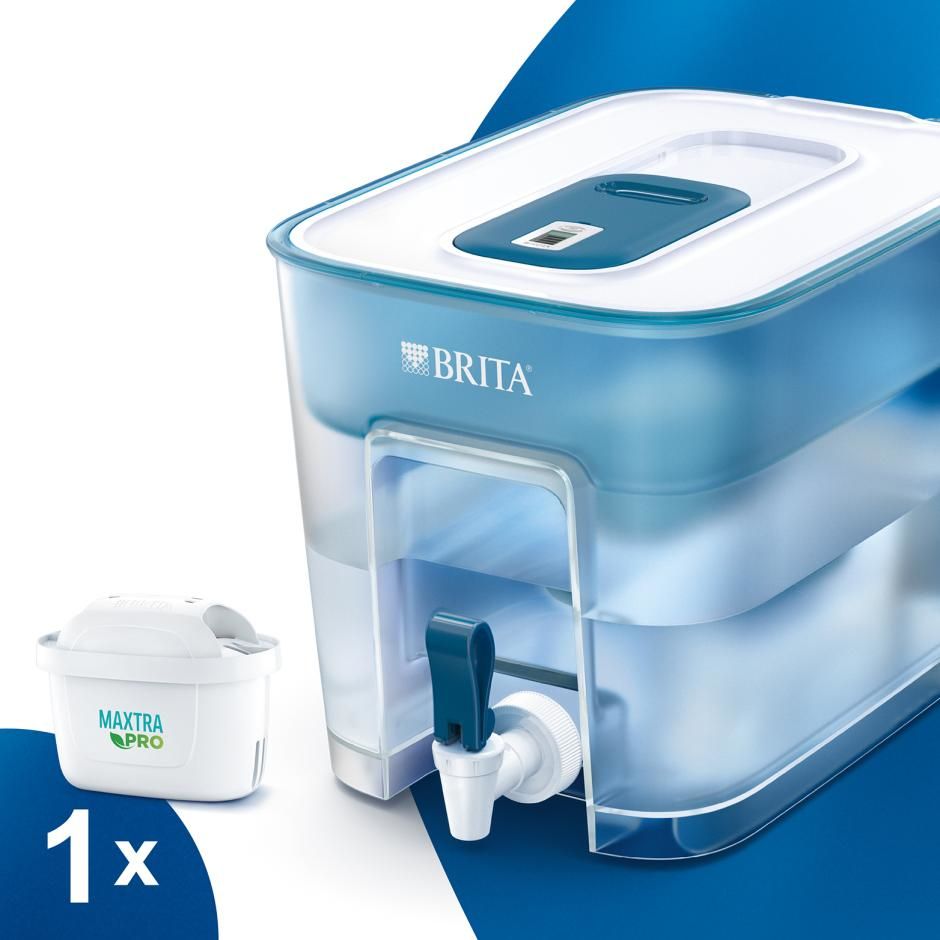 Brita Flow Water Filter Dispenser - 8.2L - Blue/Transparent