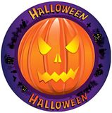 Bellatio Decorations Halloween bierviltjes - 75 stuks - pompoen - karton