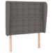 VidaXL Hoofdbord met randen 103x23x118/128 cm kunstleer grijs
