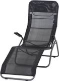 HORNBACH SIENA GARDEN Ligstoel Anco textielstof zwart