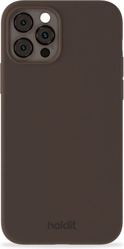 Holdit Silicone Case geschikt voor Apple iPhone 12 (Pro) - Chocolate