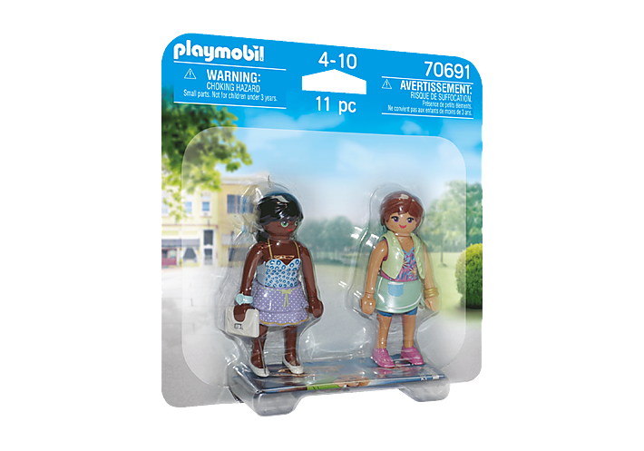 Playmobil 70691 Duo Pack Winkelende Meiden - Speelgoedfiguren kinderen - Meerkleurig