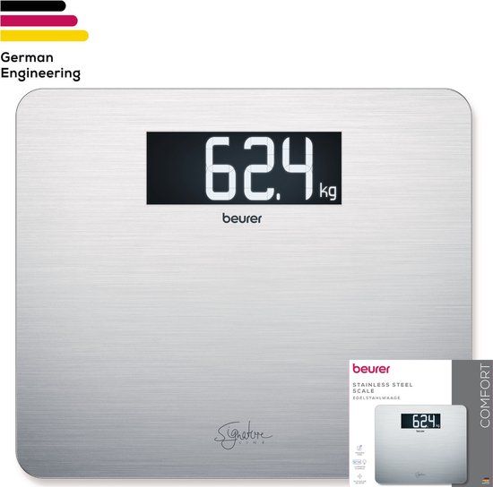 Beurer GS 405 Personenweegschaal - Digitaal - RVS - 200 kg - Zwart