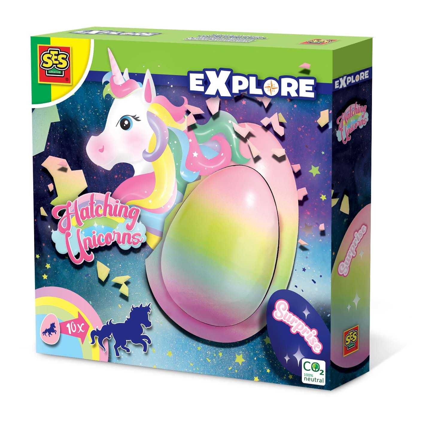 SES Creative Explore Groeiende Unicorns - Verrassingsei met groeiende eenhoorn - Unicorn speelgoed