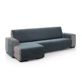 ECOMMERC3 Chaise longue-bankhoes voor hoekdeel links, rugleuning: 280 cm, bekleding chaise longue, donkergrijs, zacht, 100% Made in Spain