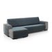 ECOMMERC3 Chaise longue-bankhoes voor hoekdeel links, rugleuning: 280 cm, bekleding chaise longue, donkergrijs, zacht, 100% Made in Spain