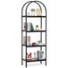 VEVOR Metalen boekenplank, 4-laags gebogen industriële boekenplank
