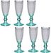 Vivalto Luxe Champagneglazen Monaco serie set 12x blauwe voet 180 ml