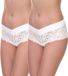 Merry Style Dames Short Onderbroek - Katoen - Regular Taille - 2-Pack - MS-GAB-155-Shorts-2P - Wit (2Pack) - XL