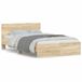 VidaXL Bedframe met hoofdeinde, Sonoma eikenkleurig, 120x200 cm