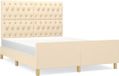 vidaXL Bedframe zonder matras, stof, crèmekleurig, 140x200 cm