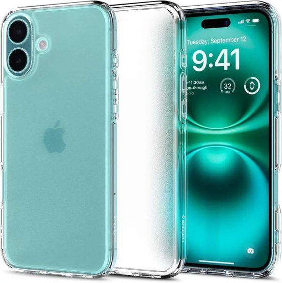 Spigen Ultra Hybrid Hoesje Geschikt voor Apple iPhone 16 - Back Cover met Air Cushion - Frost Transparant