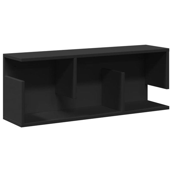 vidaXL Wandkast 80x20x30 cm Zwart Hout