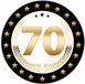 Bellatio Decorations Bierviltjes 70 - 25x stuks - zwart/goud - luxe - verjaardag/jubilea - feestartikelen