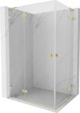Mexen Lunar L Duo cabine de douche pivotante gauche 95 x 70 cm, transparent, or brossé