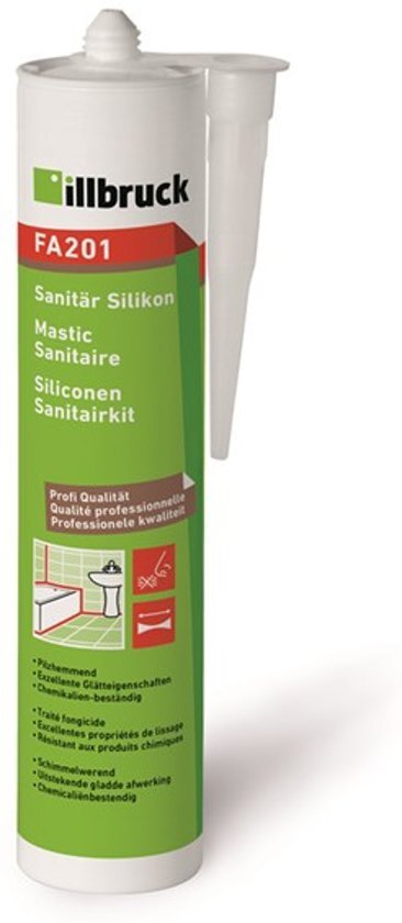 Illbruck siliconenkit FA201 sanitair grijs 310ml