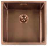 Dekker Lanesto Urban Copper / Koper 615 50x40 spoelbak - Design RVS Rechthoek Onderbouw Enkele spoelbak
