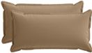 vidaXL - Taie d'oreiller - 2 pièces - Bois - Taupe - 40 x 80 cm - Polyester