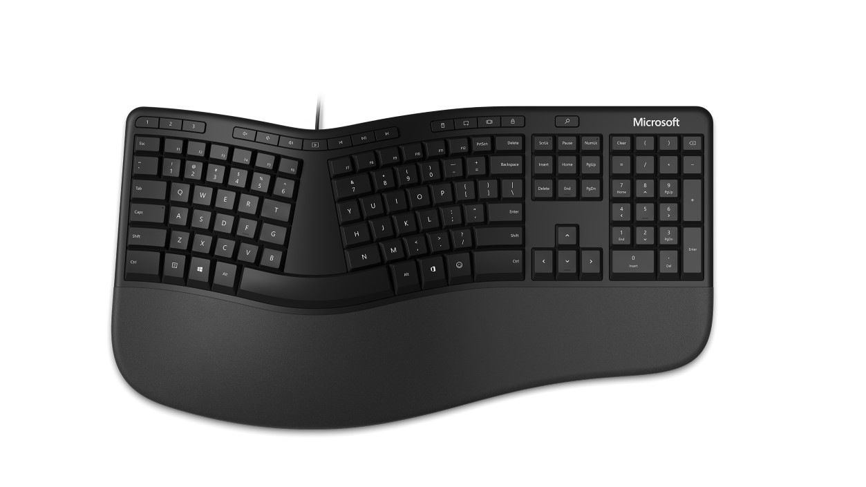 Microsoft Ergonomic Keyboard - AZERTY - Zwart