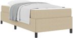 vidaXL Bedframe met matras Lichtgroen Grijs Stof 80 x 200 cm
