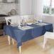 Bonamaison Tafelkleed, Anti-Mold, Sneldrogend, Waterdicht, 100% Polyester Tafellaken, Blauw, 140 x 160 Cm