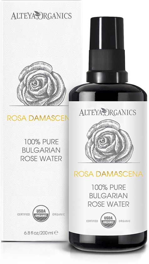 Alteya organics Bulgaars Rozenwater Violet Glass Bottle - spray 200 ml Biologisch