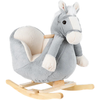 Kikka Boo Grijs Paard Pluche Schommeldier met Zitje