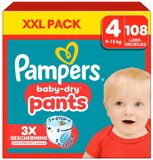 Pampers Baby-Dry Pants Maat 4 (9-15 kg) – 108 Luierbroekjes – XXL Pack – 3x Bescherming