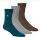 Scotch & Soda Non Terry Ribbed Crew Sokken 3-pack - Heren - Blauw - Gestreept - Schoenmaat 41-46