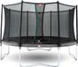 BERG Favorit Regular 430 Trampoline Op Poten - Safety Net Comfort - AirFlow Springdoek - Grijs